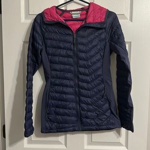 Columbia Navy/Pink Puffer Jacket